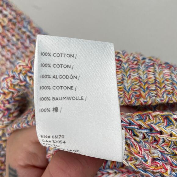 Anthropologie Isla Sweater Tank Size XL Pointelle Knit Halter Rainbow Pastel - Picture 8 of 14